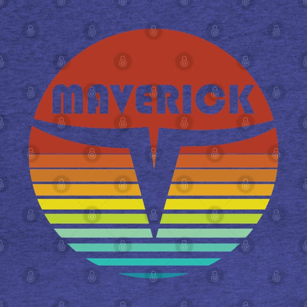 Maverick Retro Sunset by Be More Designs